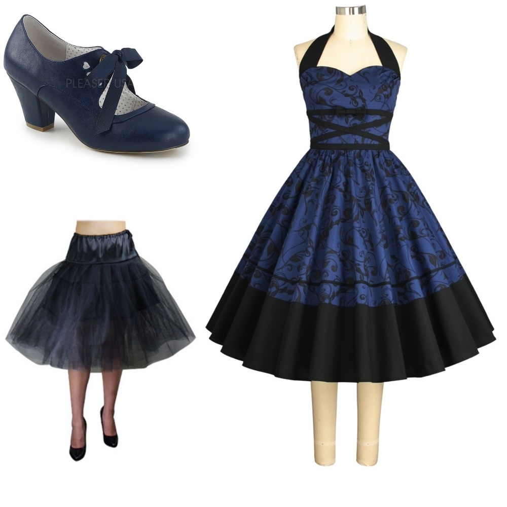 Plus Size Swing Dance Pin Up Dress